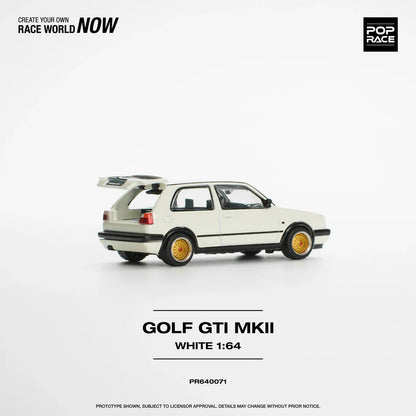 POP RACE 1/64 Volkswagen Golf GTI MK2 White PR640071