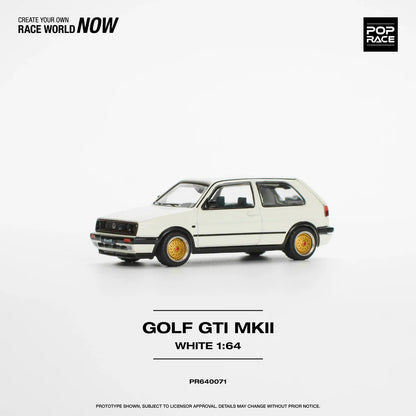 POP RACE 1/64 Volkswagen Golf GTI MK2 White PR640071
