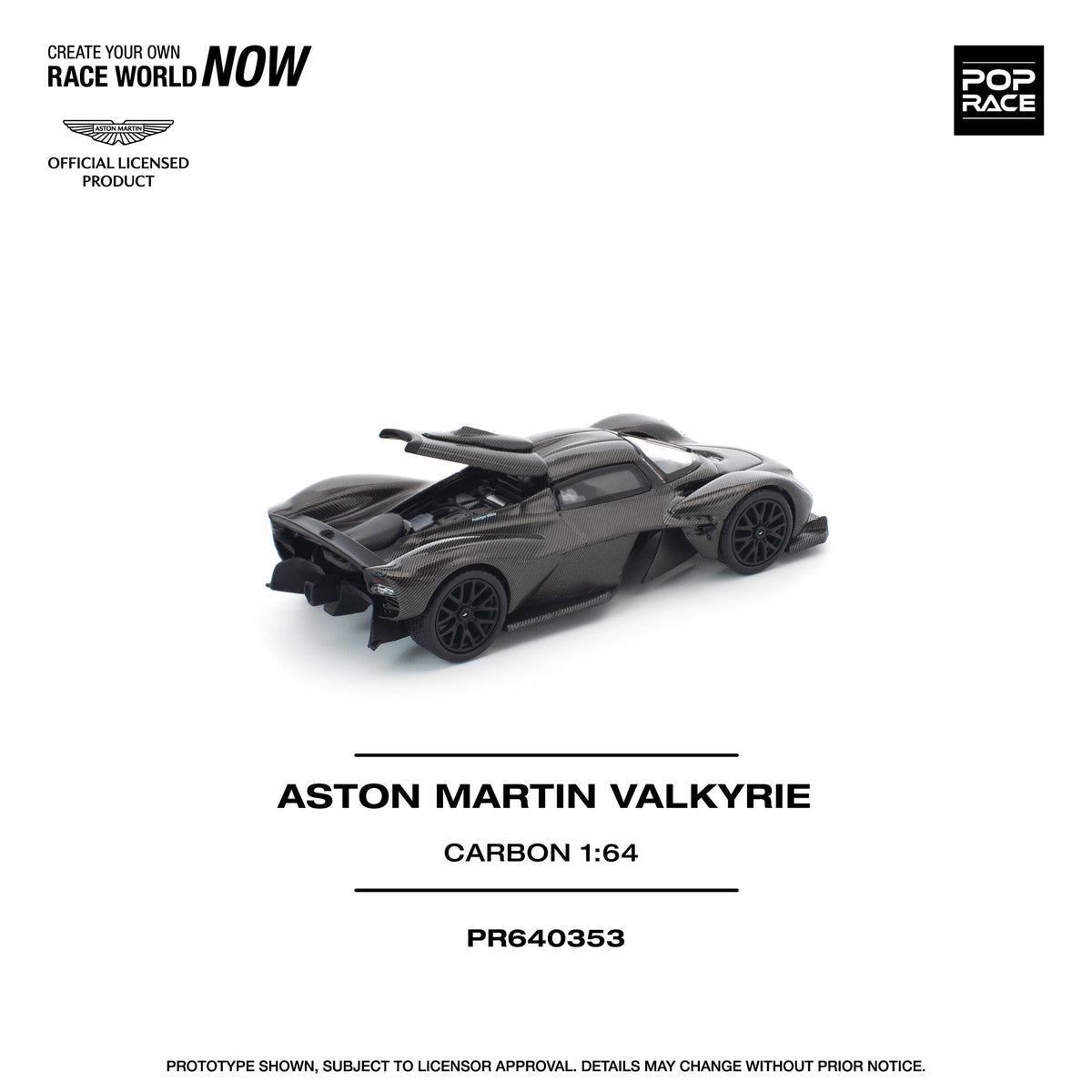 POP RACE 1/64 ASTON MARTIN VALKYRIE CARBON EDITION PR640353