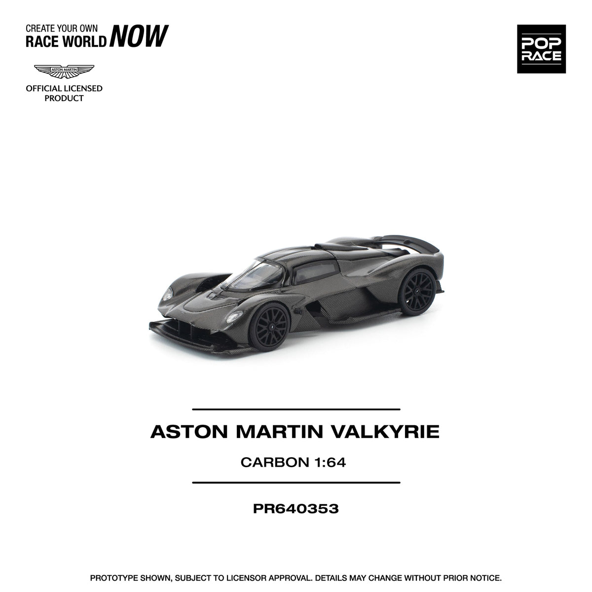 POP RACE 1/64 ASTON MARTIN VALKYRIE CARBON EDITION PR640353