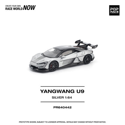 POP RACE 1/64 YANGWANG U9 SILVER PR640442