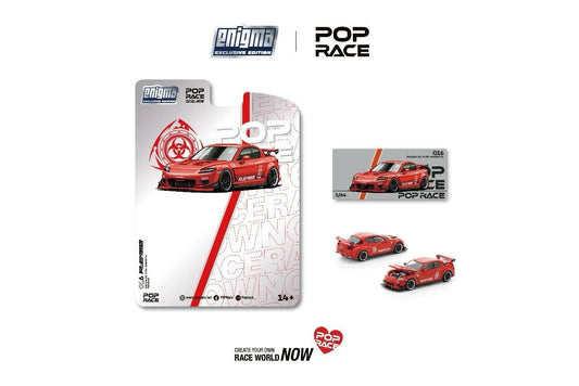POP RACE X ENIGMA 1/64 MAZDA RX-8 RE-AMEMIYA Red Color – PRE016