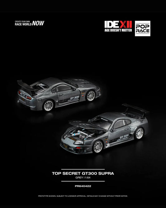 Pop Race 1/64 Top Secret GT300 Supra Gray IDE 2025 PR640422