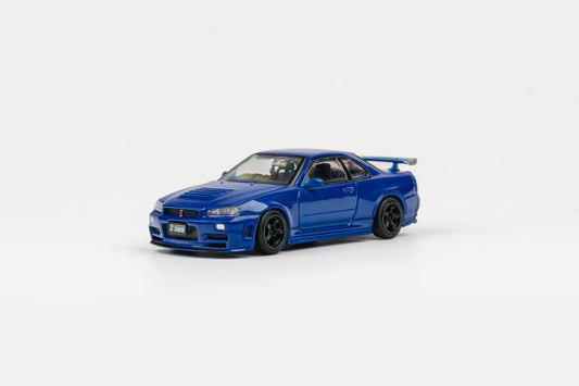 TOPART X DCT 1/64 Nissan R34 Z-Tune - BAYSIDE BLUE