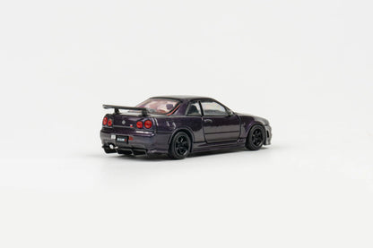 TOPART X DCT 1/64 Nissan R34 Z-Tune - MIDNIGHT PURPLE