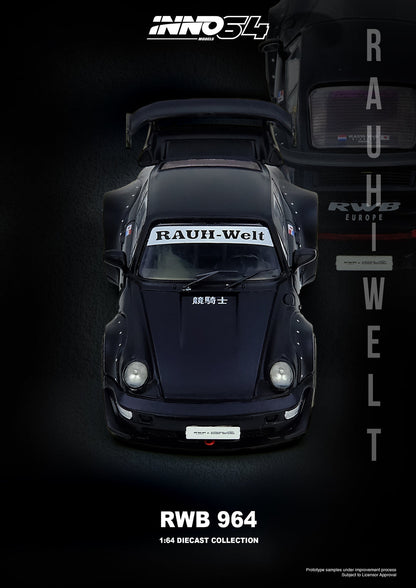 INNO 64 1/64 RWB 964 BLACK MATT - IN64-RWB964-BM