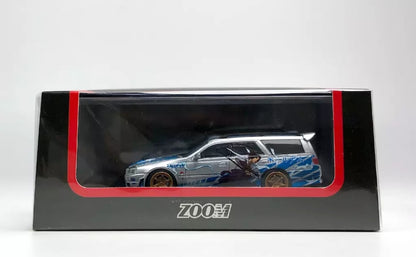 ZOOM 1/64 Stagea WC34 260RS Silver With Livery