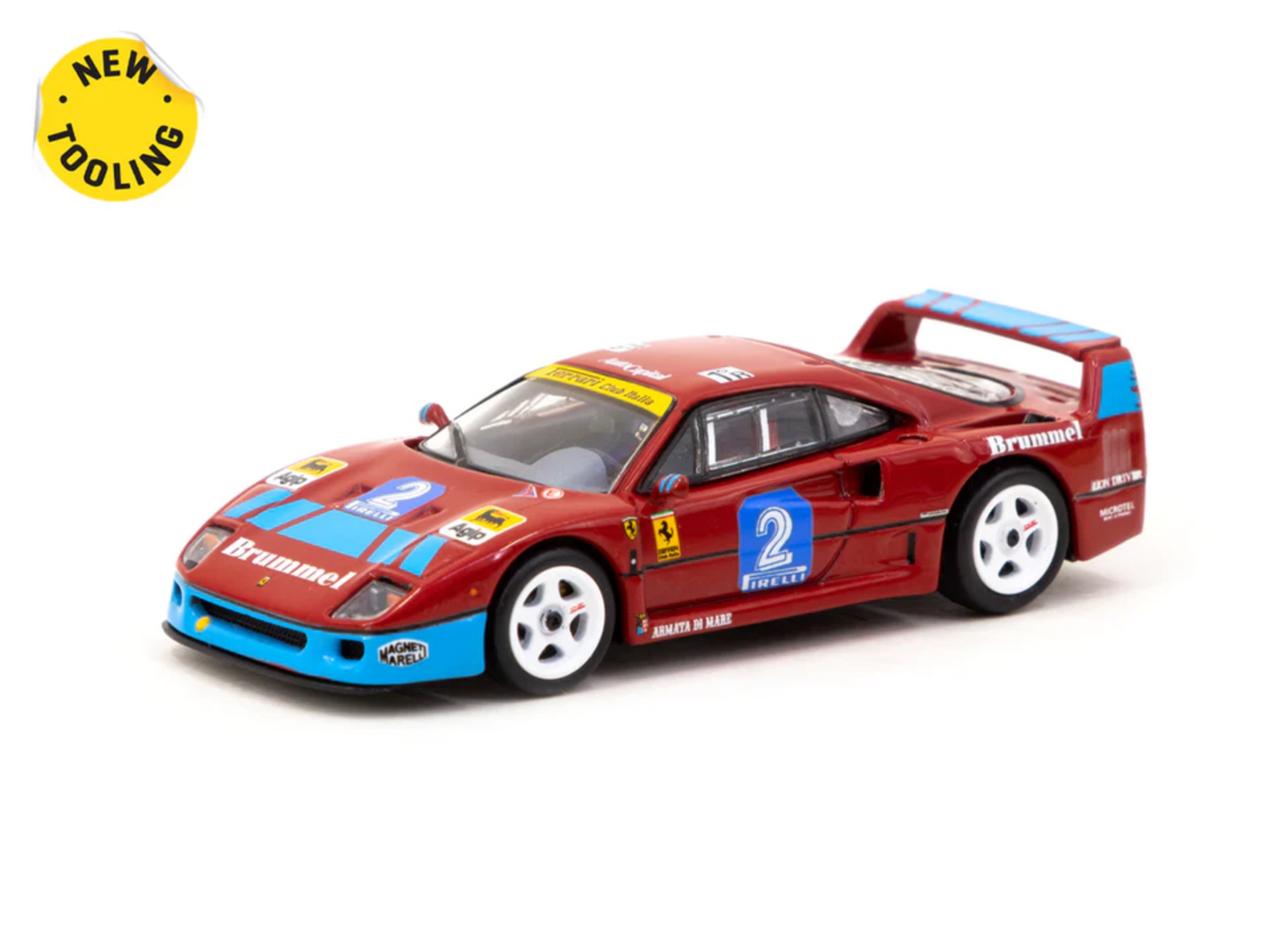 Tarmac Works X iXO Models 1/64 Ferrari F40 GT Italian GT Championship 1992 #2 - HOBBY64