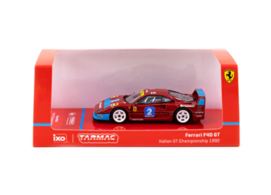 Tarmac Works X iXO Models 1/64 Ferrari F40 GT Italian GT Championship 1992 #2 - HOBBY64