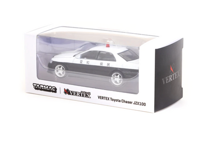 Tarmac Works 1/64 VERTEX Toyota Chaser JZX100 Black / White - GLOBAL64