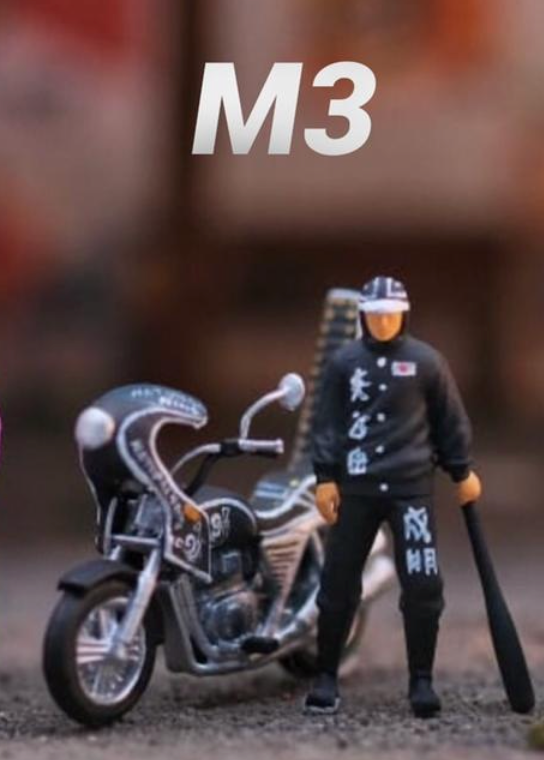 JMG FIGURINE 1/64 FIGURE WITH MOTORCYCLE - SERIES 7 ( M3 )