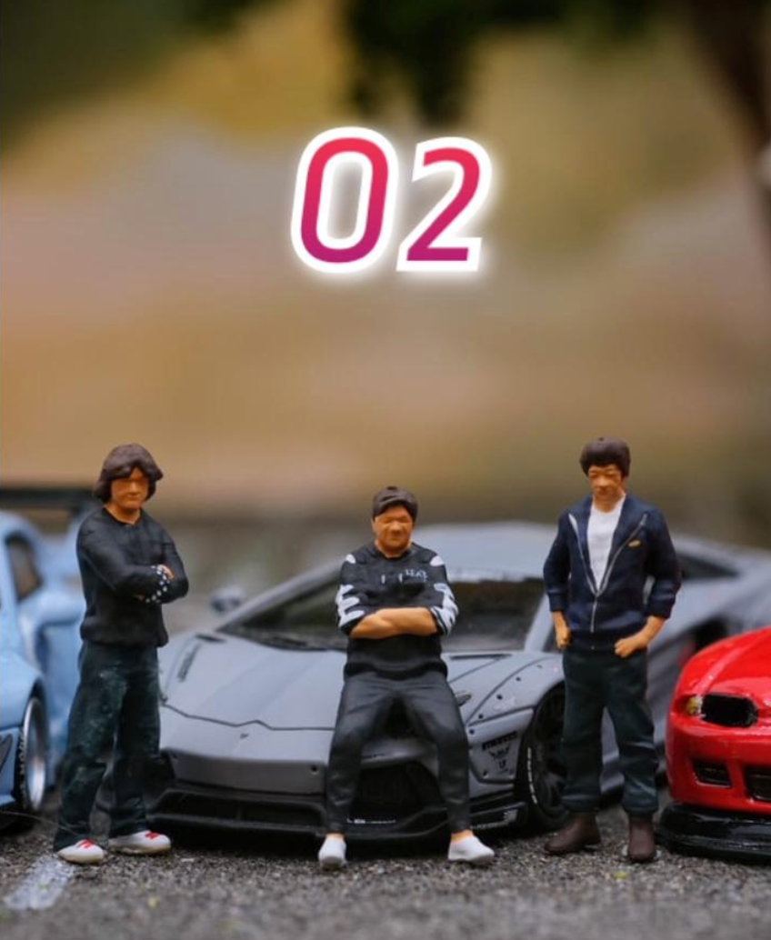 JMG FIGURINE 1/64 FIGURE SET OF AKIRA NAKAI , WATARU KATO & KEI MIURA - SERIES 6 ( O2 )