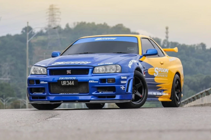 Fast Speed 1/64 Nissan Skyline GT-R R34 5th generation BNR34 - Spoon Blue Yellow