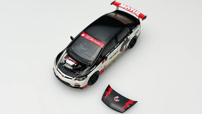 MOTORHELIX 1/64 HONDA CIVIC TYPE R (FD2) MUGEN LIVERY WHITE M65406