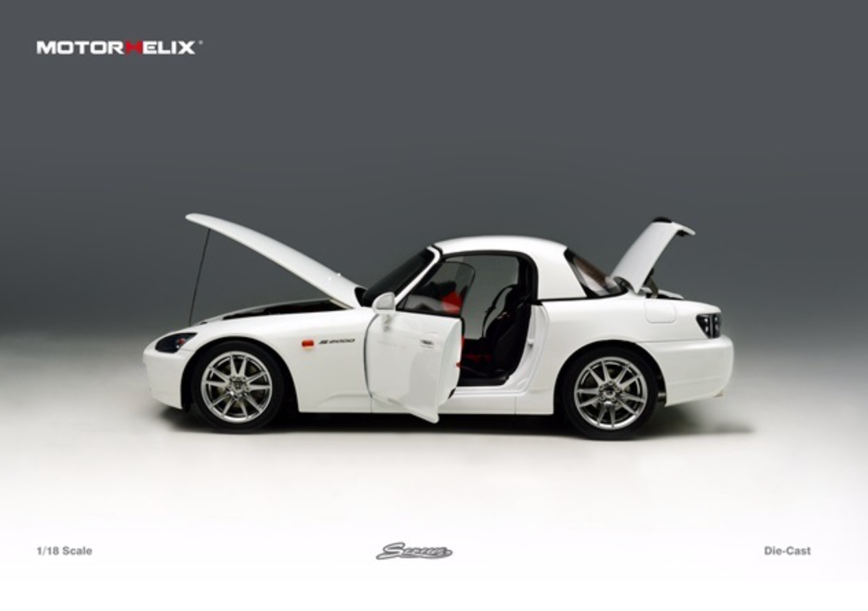 MOTORHELIX 1/18 Honda S2000 (AP2) Grand Prix White M85102