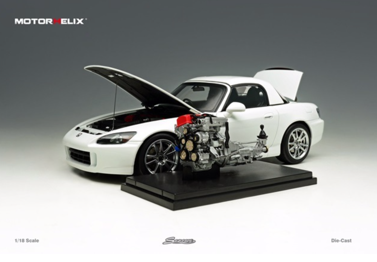 MOTORHELIX 1/18 Honda S2000 (AP2) Grand Prix White M85102