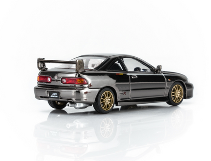 MOTORHELIX 1/64 Honda Integra DC2 & DC5 MUGEN Customized Black Chrome 2-Car Set | TMCS 2026 EXCLUSIVE