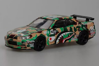 Stance Hunter 1/64 Skyline GT-R R34 Nismo Z-Tune camouflage