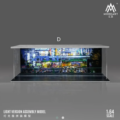 MoreArt 1:64 city street themed lighting version assembled scene model