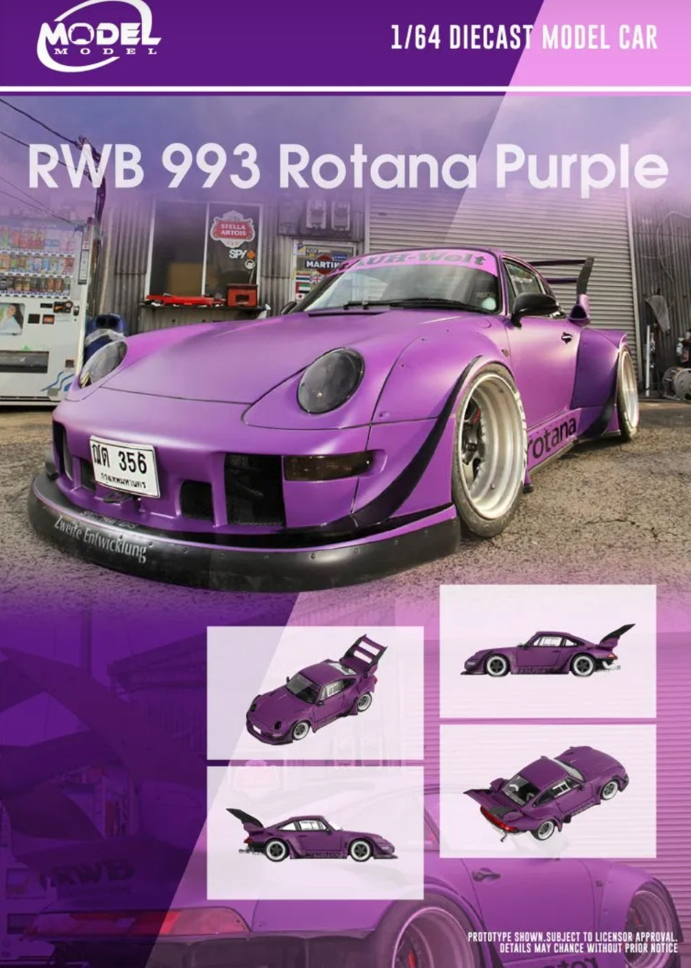 MODELMODEL 1/64 RWB 993 Rotana Purple – MM64-RWB993-002
