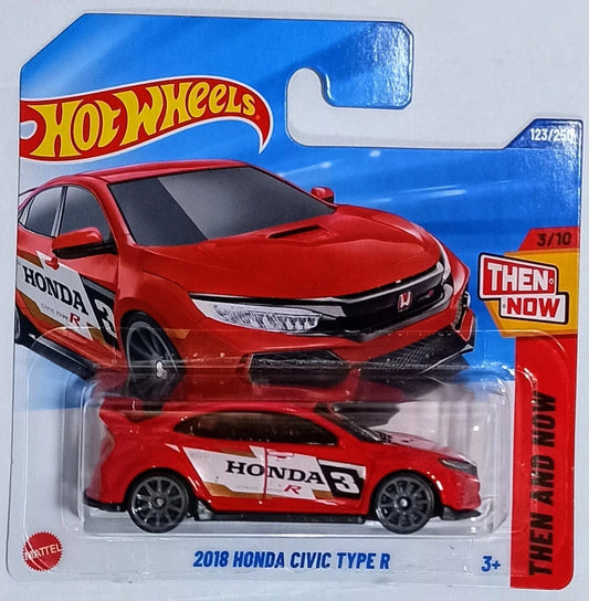 Hot Wheels Basic Car 2018 Honda Civic Type R Red Short Card