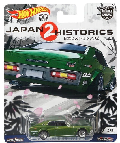 HOT WHEELS 1/64 CAR CULTURE JAPAN HISTORIC 2 - NISSAN LAUREL 2000 SGX GREEN