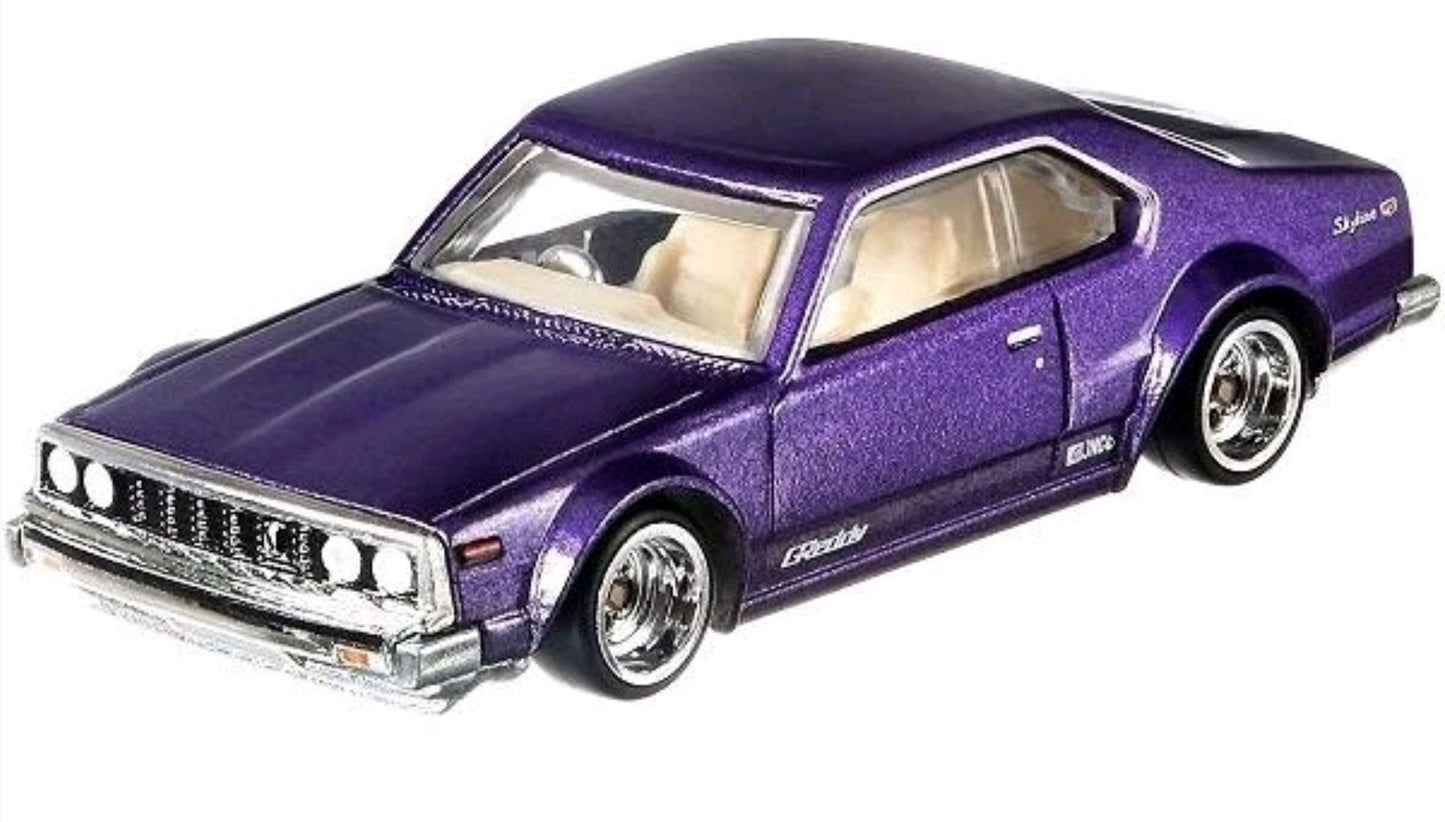 HOT WHEELS 1/64 CAR CULTURE JAPAN HISTORIC 2 - NISSAN SKYLINE C210 PURPLE