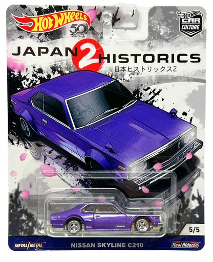 HOT WHEELS 1/64 CAR CULTURE JAPAN HISTORIC 2 - NISSAN SKYLINE C210 PURPLE