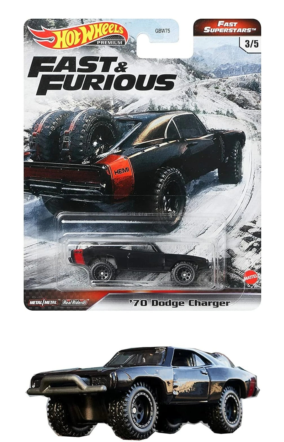 HOT WHEELS 1/64 PREMIUM FAST & FURIOUS " FAST SUPERSTARS " - '70 DODGE CHARGER