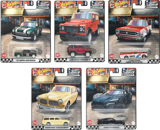 Hot Wheels Premium Boulevard Series ( #46 - #50) Set