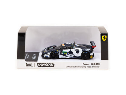 Tarmac Works X iXO Models 1/64 Ferrari 488 GT3 DTM 2021 Nürburgring #23 Race 2 Winner - HOBBY64