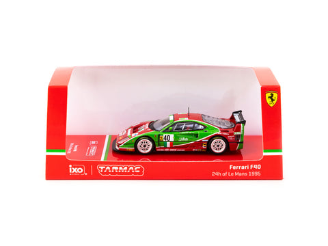 Tarmac Works X iXO Models 1/64 Ferrari F40 24h of Le Mans 1995 #40 - HOBBY64