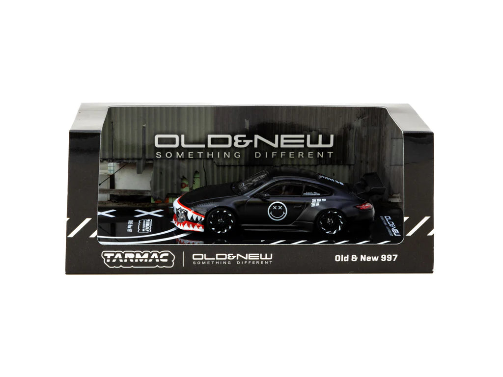 Tarmac Works 1/64 Old & New 997 Matte Black - HOBBY64