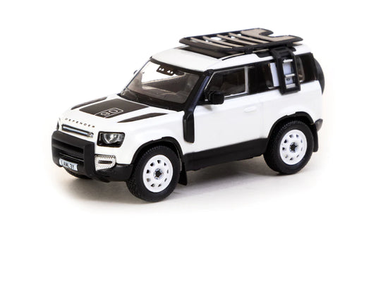 Tarmac Works 1/64 Land Rover Defender 90 White Metallic - Lamley Special Edition - GLOBAL64