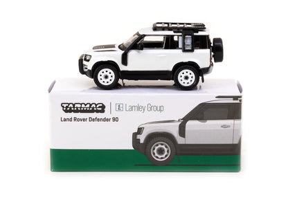 Tarmac Works 1/64 Land Rover Defender 90 White Metallic - Lamley Special Edition - GLOBAL64