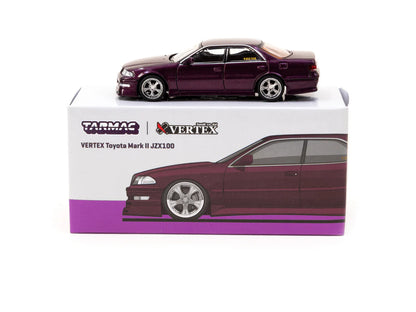 Tarmac Works 1/64 VERTEX Toyota Mark II JZX100 Purple Metallic - GLOBAL64