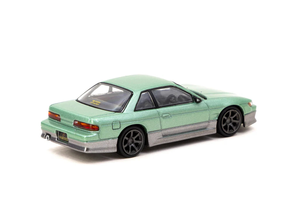 Tarmac Works 1/64 VERTEX Nissan Silvia S13 Green/Grey - GLOBAL64