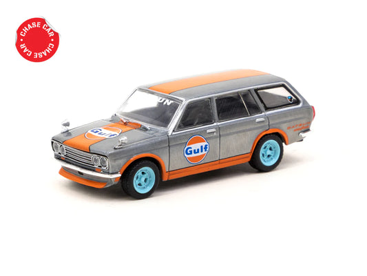 Tarmac Works 1/64 Datsun Bluebird 510 Wagon Gulf - Indonesia Special Edition - GLOBAL64 * CHASE *