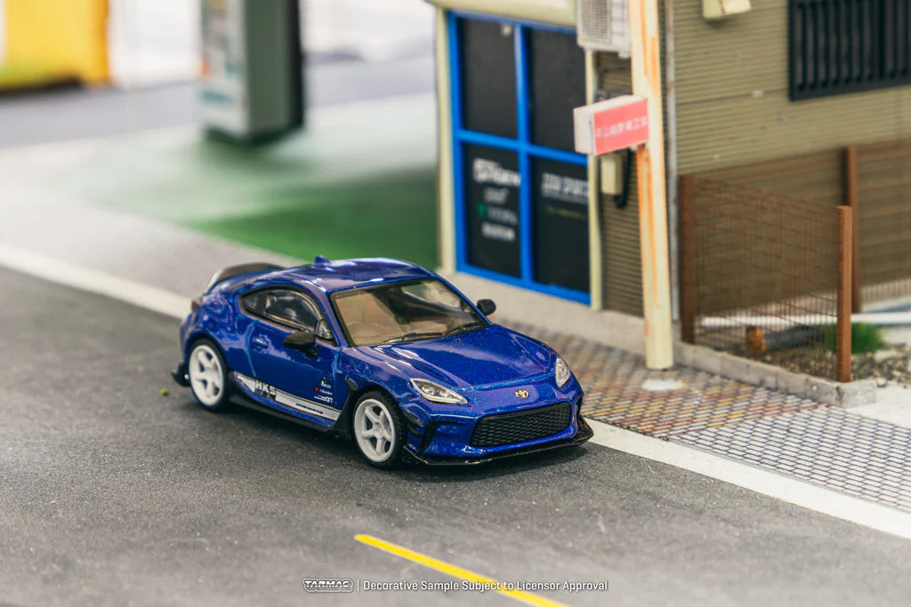 Tarmac Works 1/64 HKS Toyota GR86 Blue Metallic - GLOBAL64