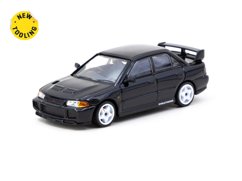 Tarmac Works 1/64 Mitsubishi Lancer GSR Evolution III Black - GLOBAL64