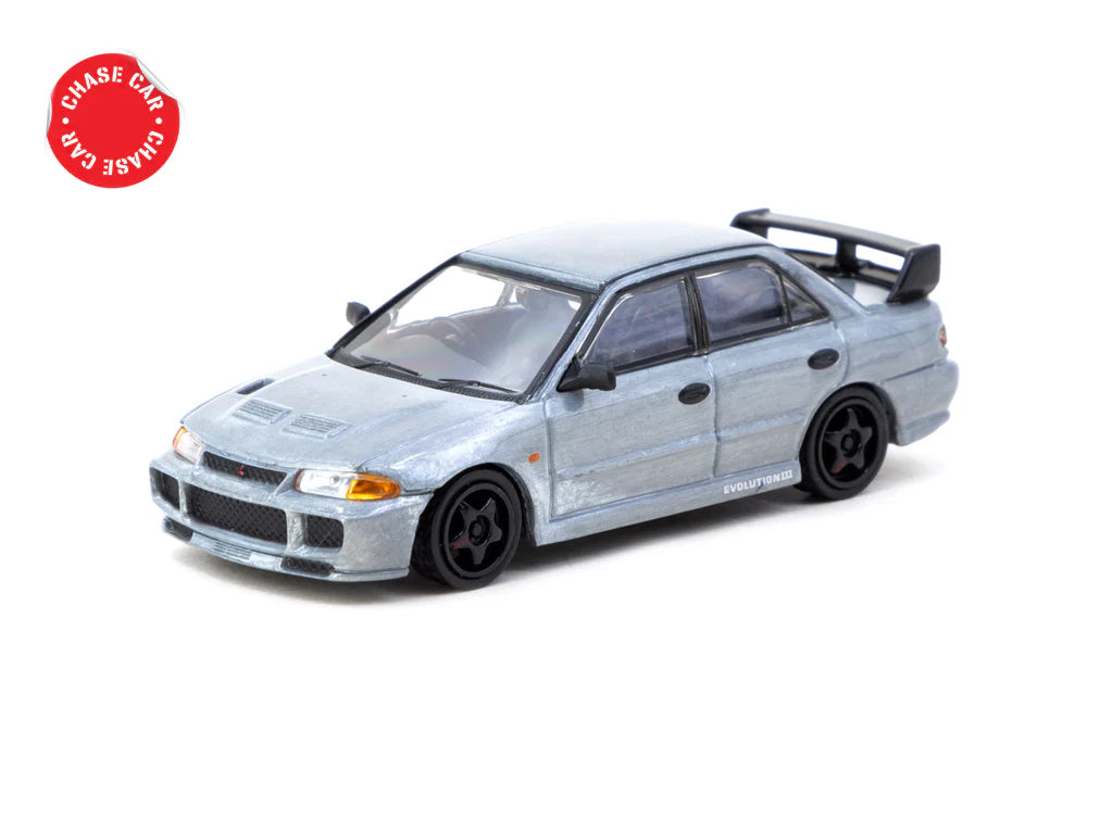 Tarmac Works 1/64 Mitsubishi Lancer GSR Evolution III Black - GLOBAL64 ** CHASE **