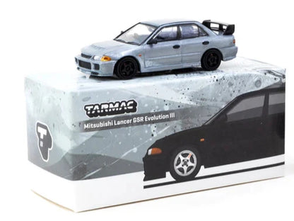 Tarmac Works 1/64 Mitsubishi Lancer GSR Evolution III Black - GLOBAL64 ** CHASE **