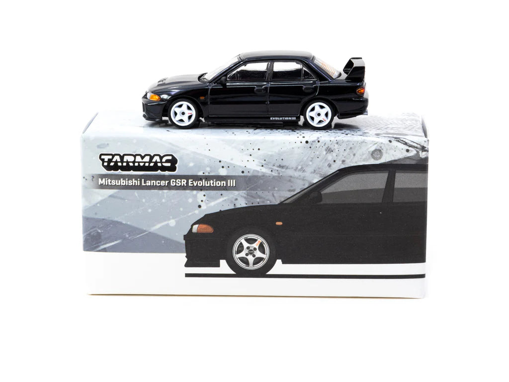 Tarmac Works 1/64 Mitsubishi Lancer GSR Evolution III Black - GLOBAL64