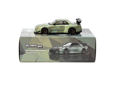 TARMAC WORKS 1/64 Nissan Skyline (R32) Widebody Millennium Jade - Designed by Jon Sibal - Tokyo Auto Salon 2026 Special Edition - GLOBAL64