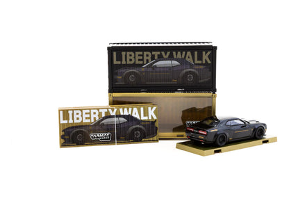 Tarmac Works 1/64 LB-WORKS Dodge Challenger SRT Hellcat Black Metallic - GLOBAL64