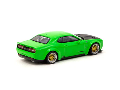 Tarmac Works 1/64 LB-WORKS Dodge Challenger SRT Hellcat Green Metallic - GLOBAL64