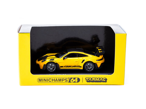 Minichamps X Tarmac Works 1/64 Porsche 911 GT3 RS Signal Yellow - COLLAB64