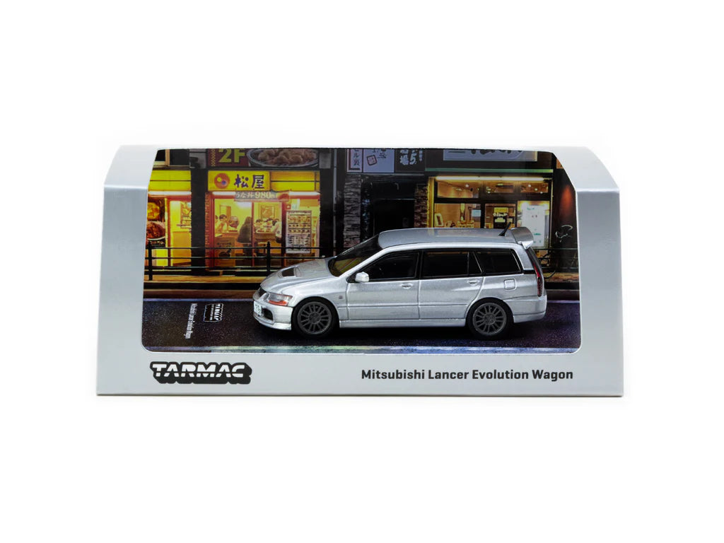 Tarmac Works 1/64 Mitsubishi Lancer Evolution Wagon Silver - ROAD64