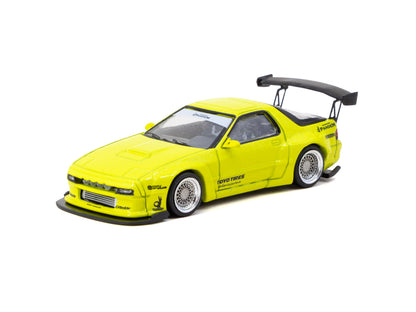 TARMAC WORKS 1/64 Pandem Mazda RX-7 FC3S Yellow ROAD64