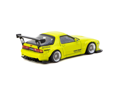 TARMAC WORKS 1/64 Pandem Mazda RX-7 FC3S Yellow ROAD64